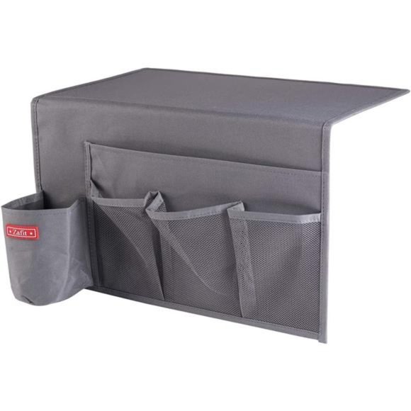 5 Pockets Bedside Caddy, Bedside Storage Organizer for Water Bottles, Magazines - Picture 2 of 7